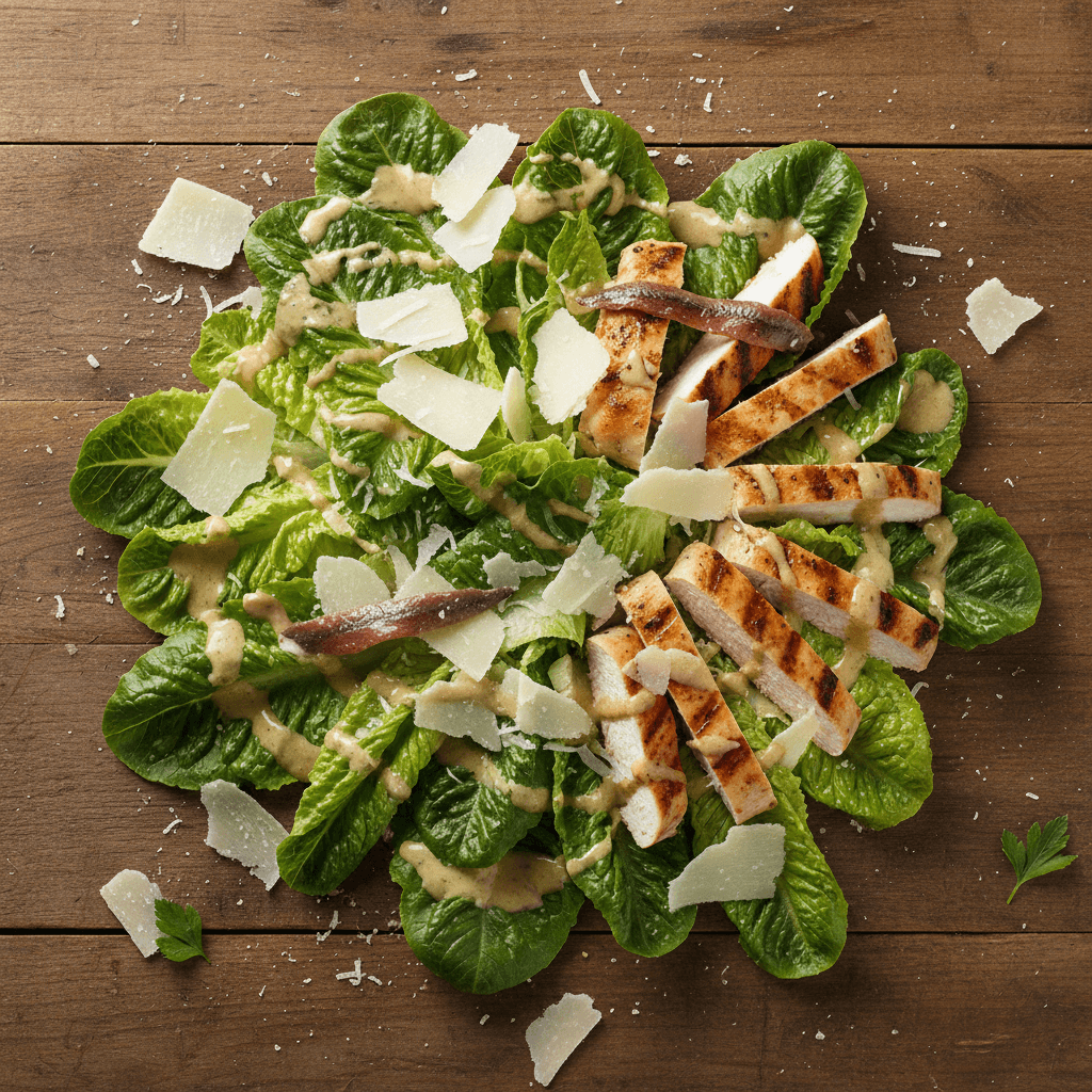Salade César au poulet grillé sans croûtons