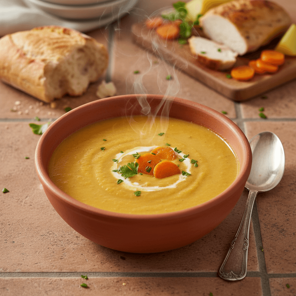 Soupe Veloutée Poule-Carotte-Pomme de Terre