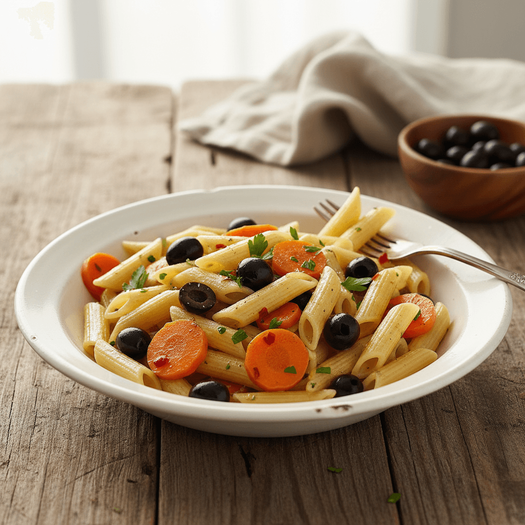 Penne with Olives and Carrots