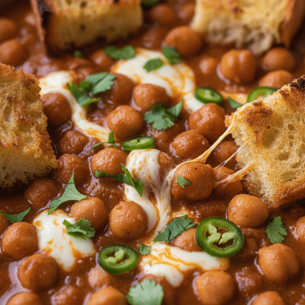 Curry de Pois Chiches et Pain Grillé