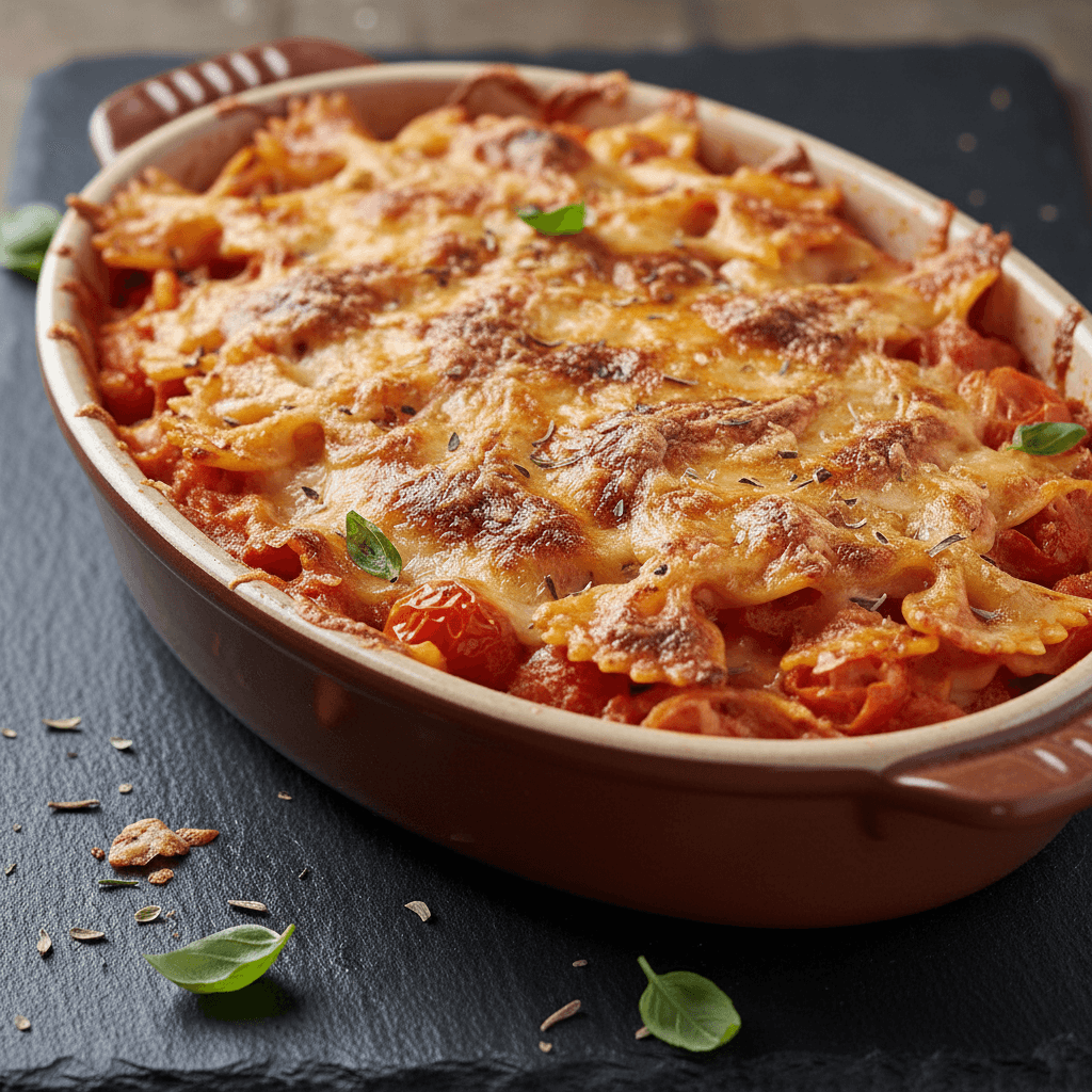 Gratin de Farfalles aux Tomates