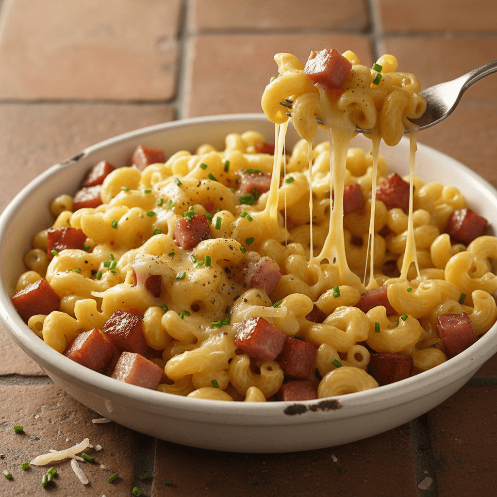 Pâtes au Gruyère et Jambon