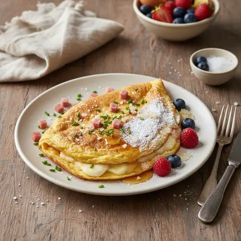 Omelette Sucrée-Salée Française