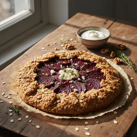 Galette de Flocons d'Avoine et Betterave