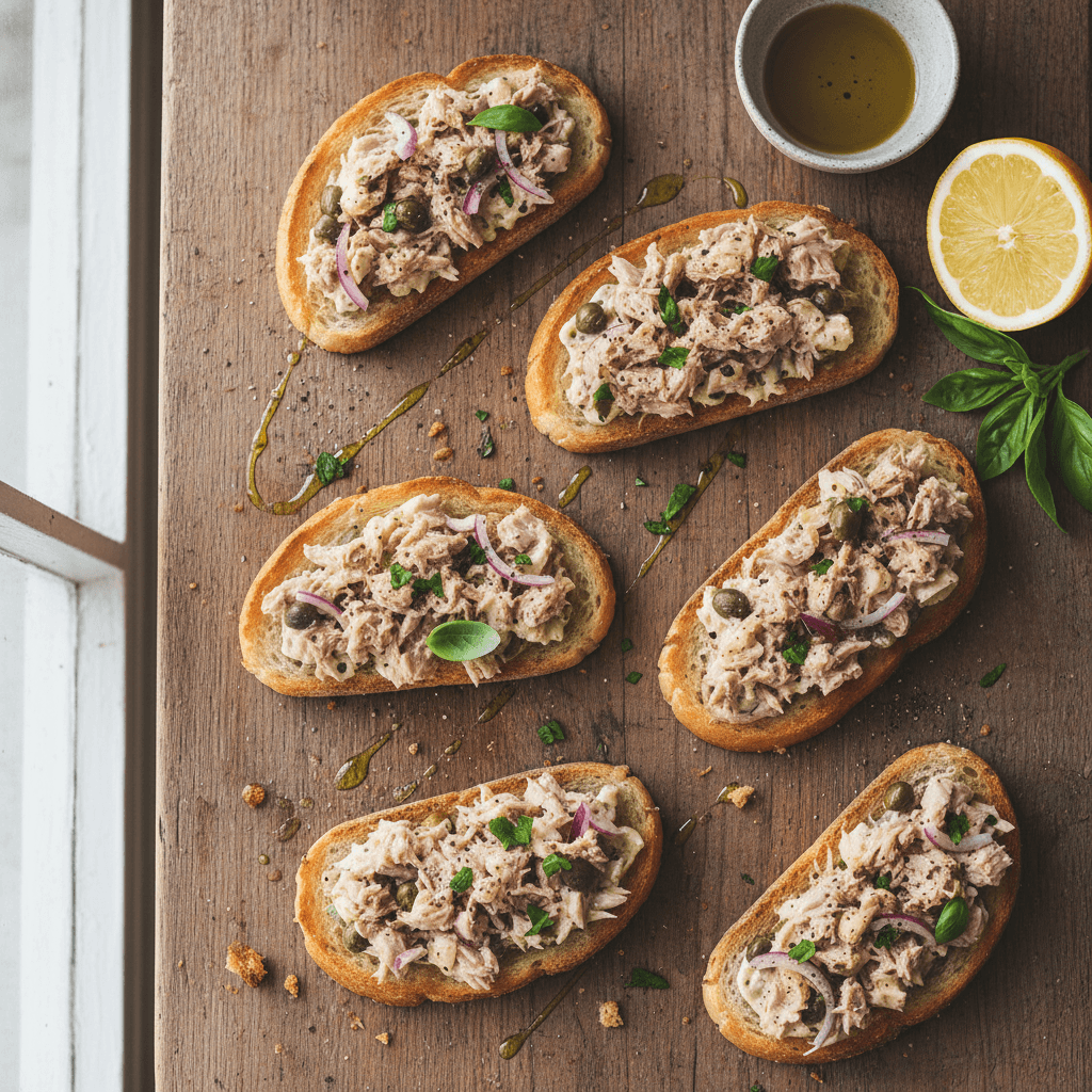 Tartines de Thon Croustillantes