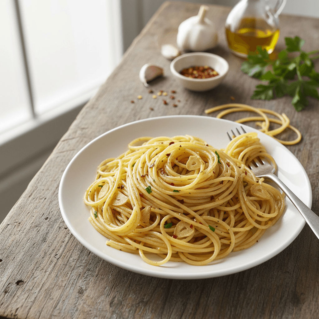 Spaghetti with Garlic and Oil (Aglio e Olio)
