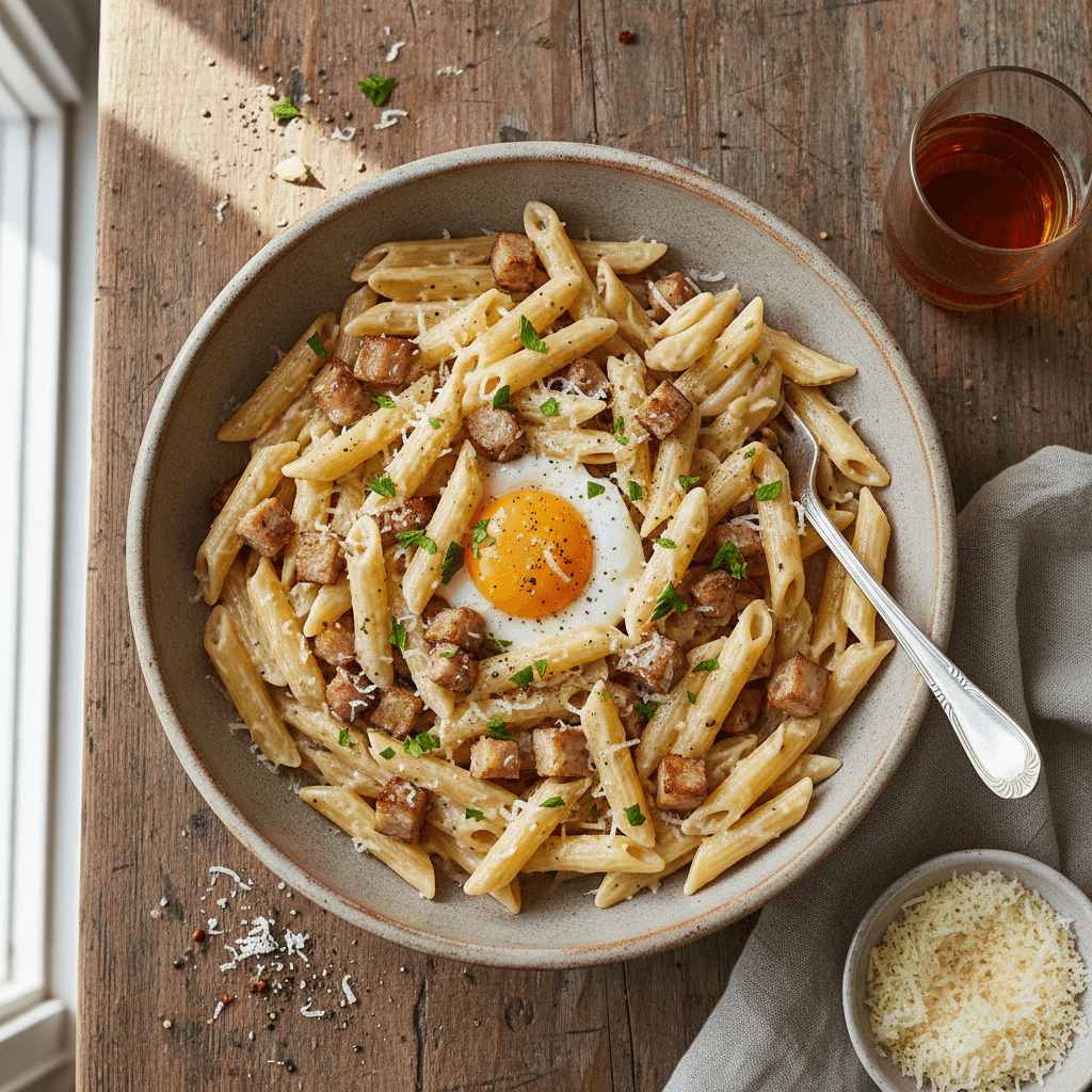 Penne alla Carbonara Vegetarisch