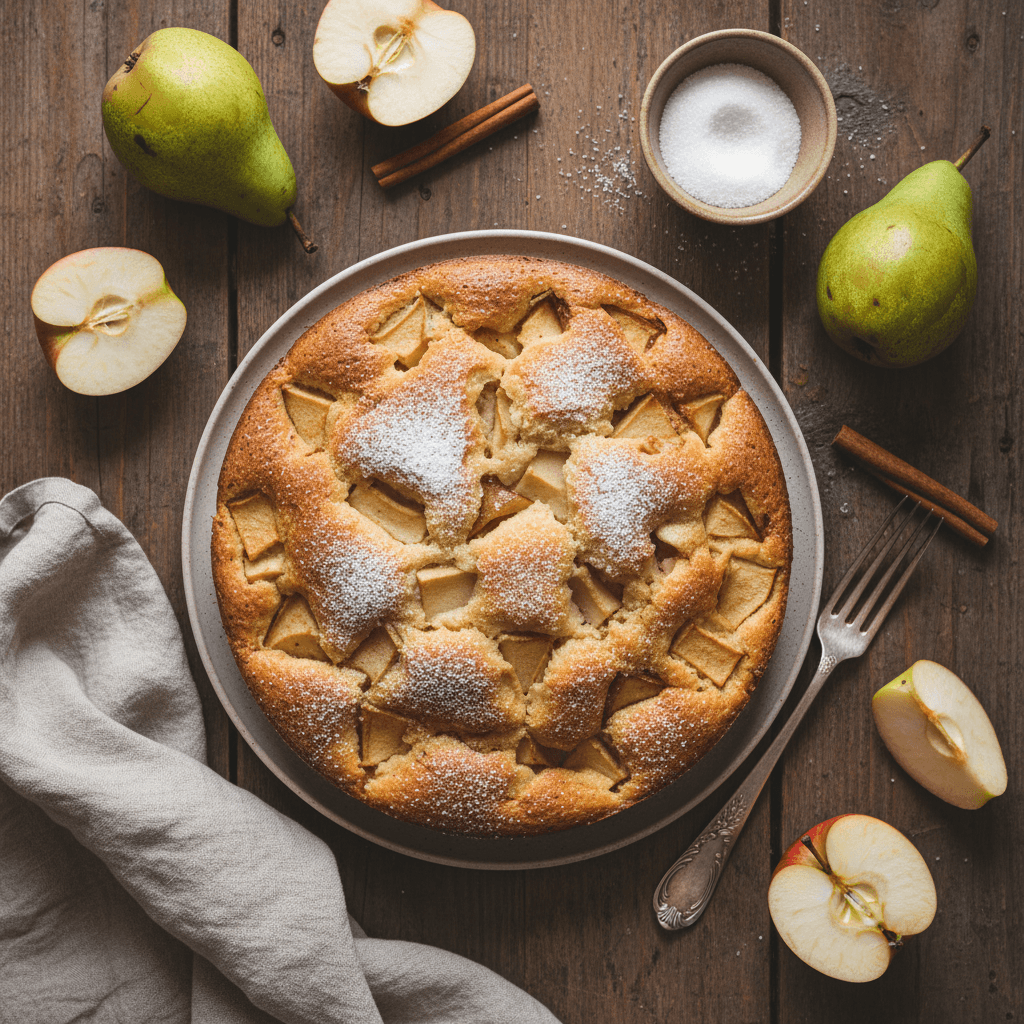 Gâteau Simple aux Pommes et Poires