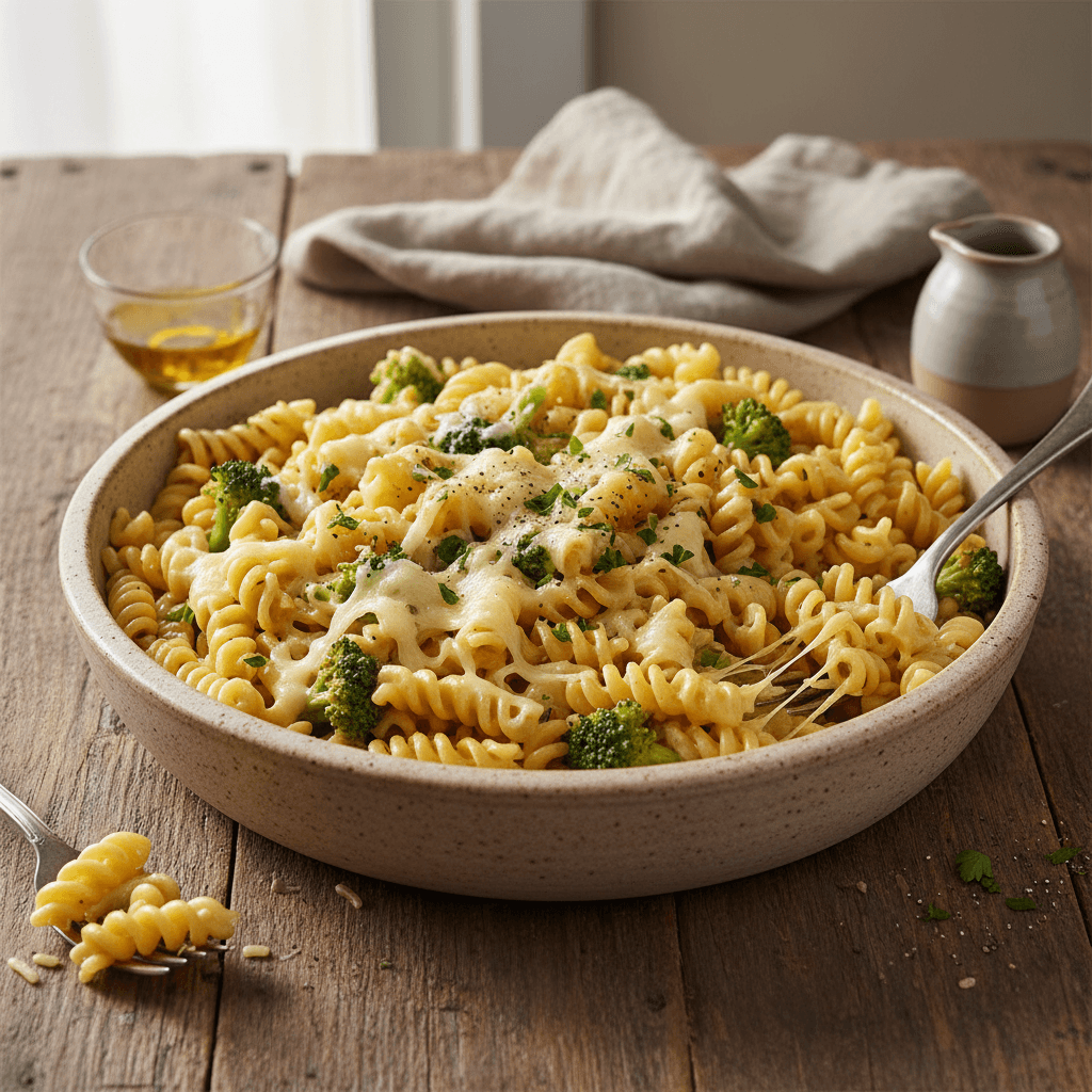 Pasta mit Gruyère und Brokkoli