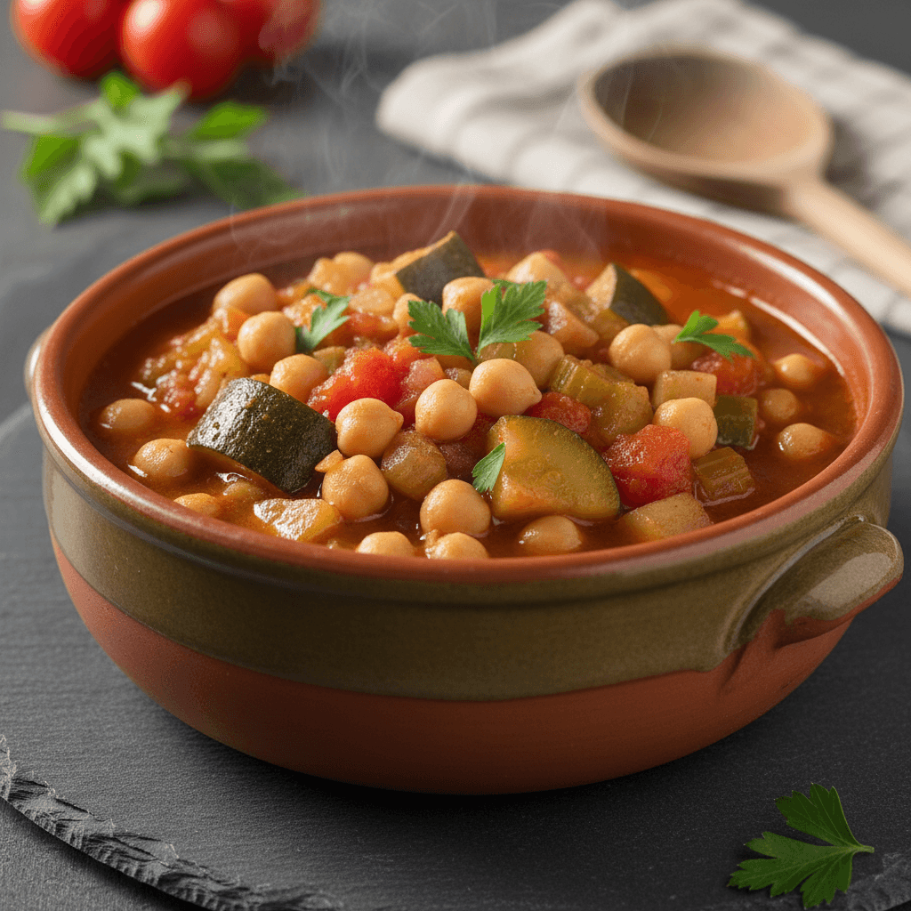 Minestrone de légumes aux pois chiches
