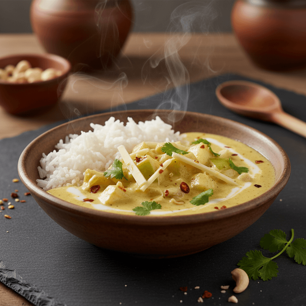 Curry de Pommes et Chocolat Blanc Asiatique