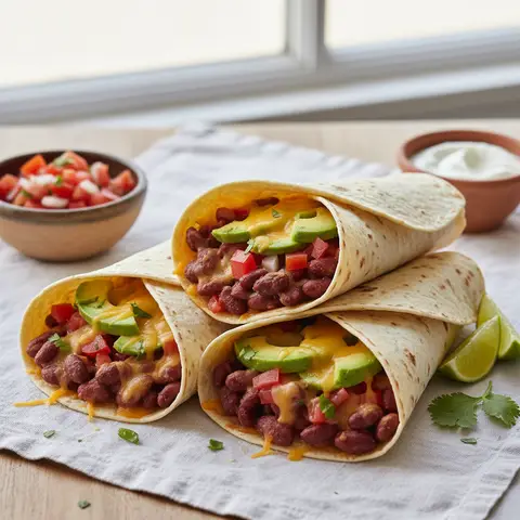 Burrito Végétarien aux Haricots Rouges