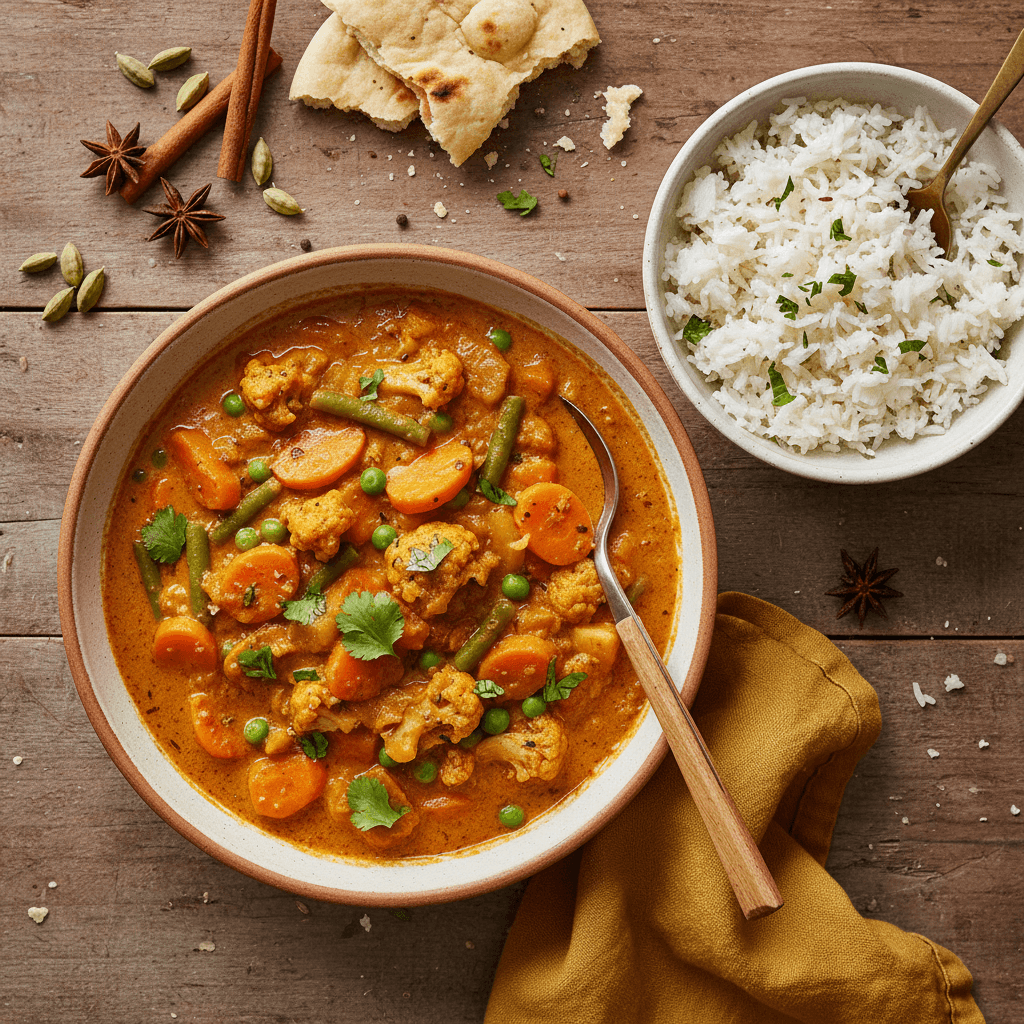 Curry Végétarien aux Carottes et Céleri