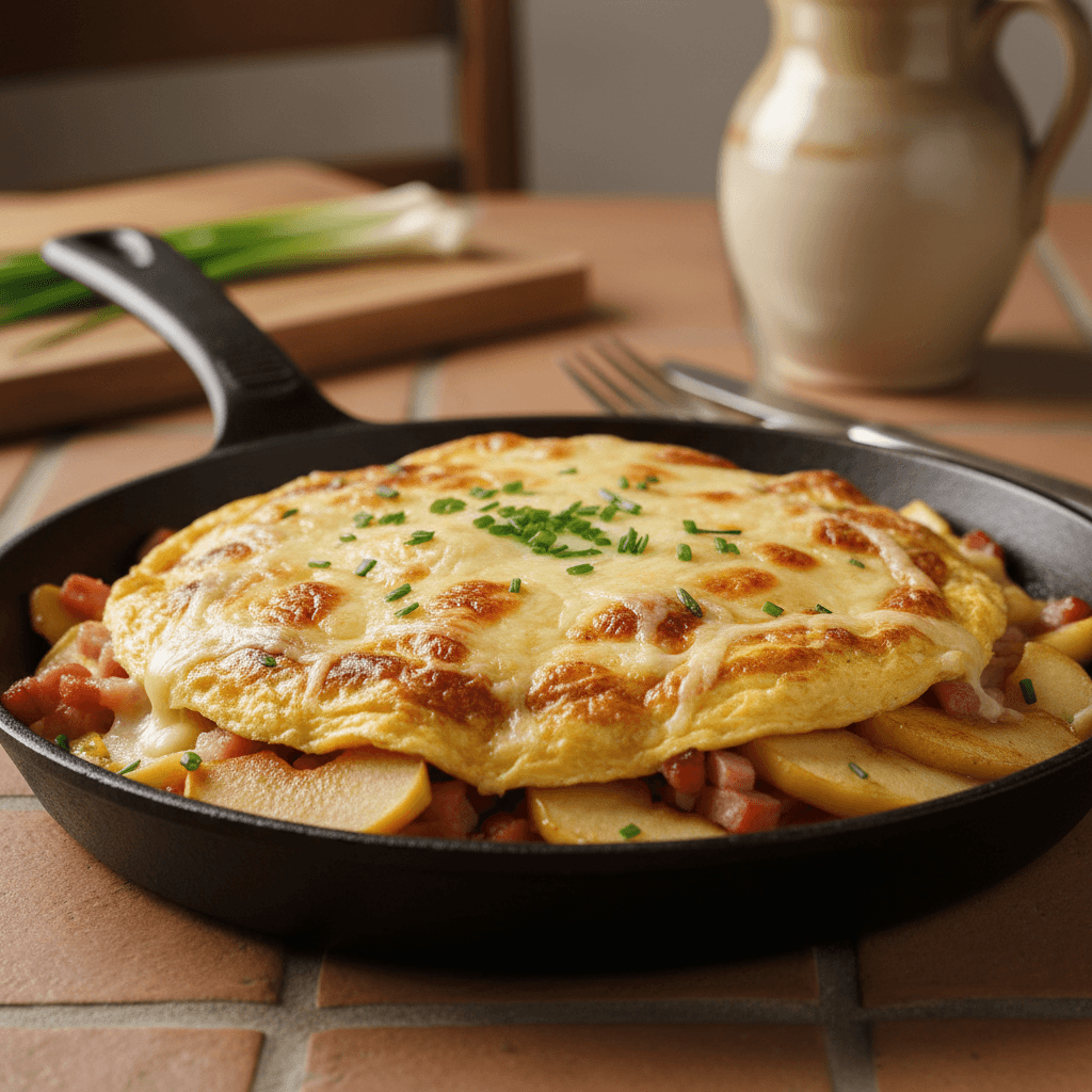 Omelette Jambon-Pommes avec Gruyère