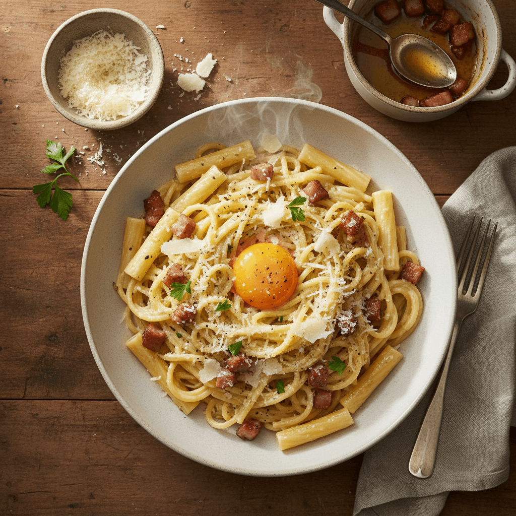 Pâtes à la Carbonara Maison