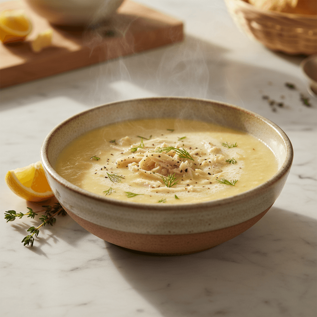 Avgolemono au poulet sans riz