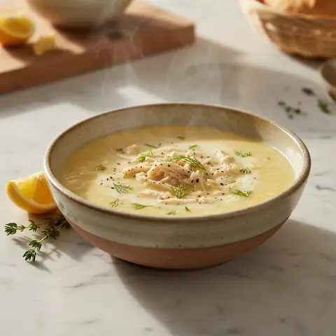 Avgolemono au poulet sans riz