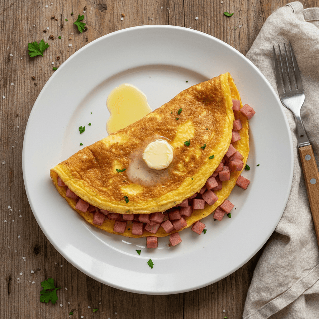 Omelette au Jambon Simple