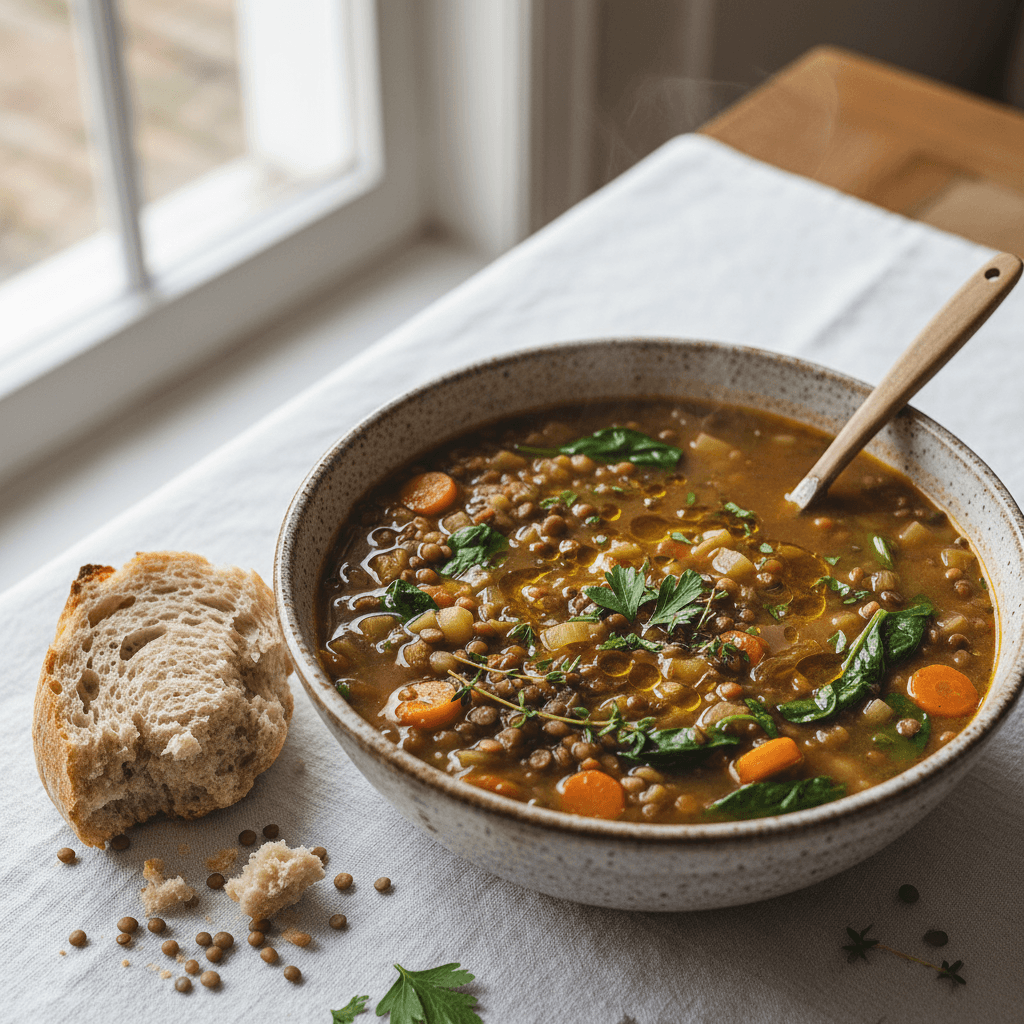 Soupe aux Lentilles et Légumes