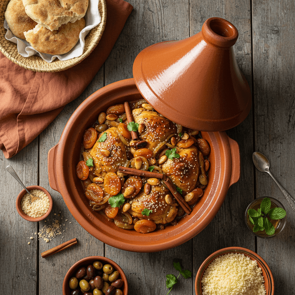 Tajine de Poulet aux Abricots
