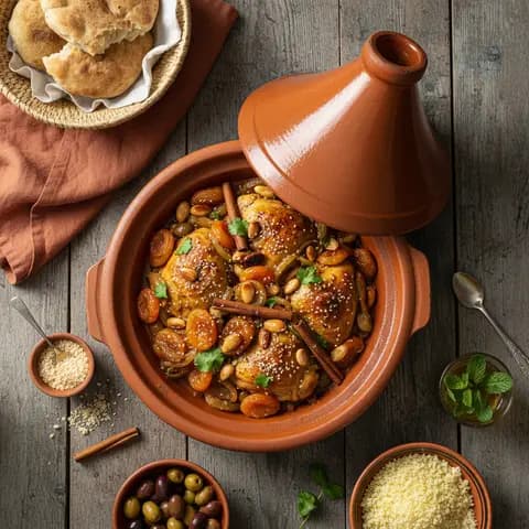 Tajine de Poulet aux Abricots
