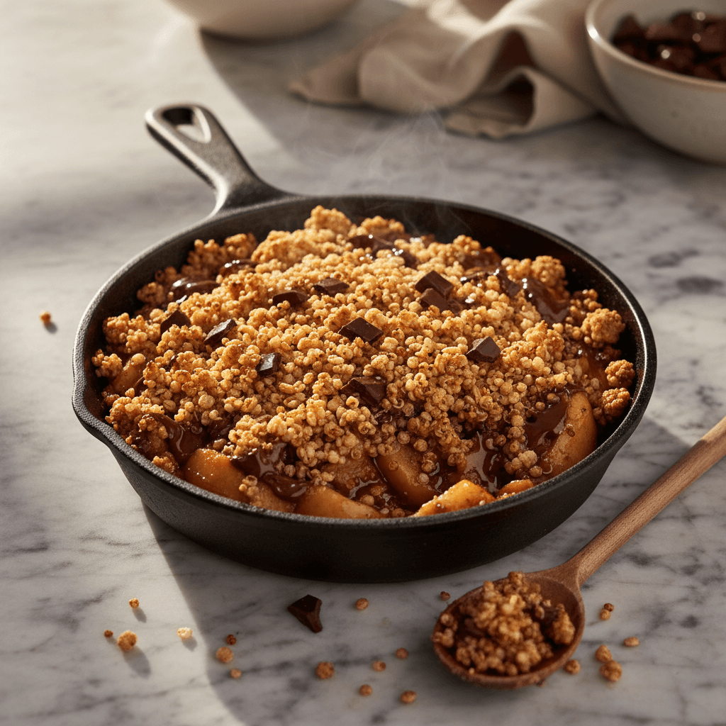 Crumble de Pommes et Chocolat Quinoa