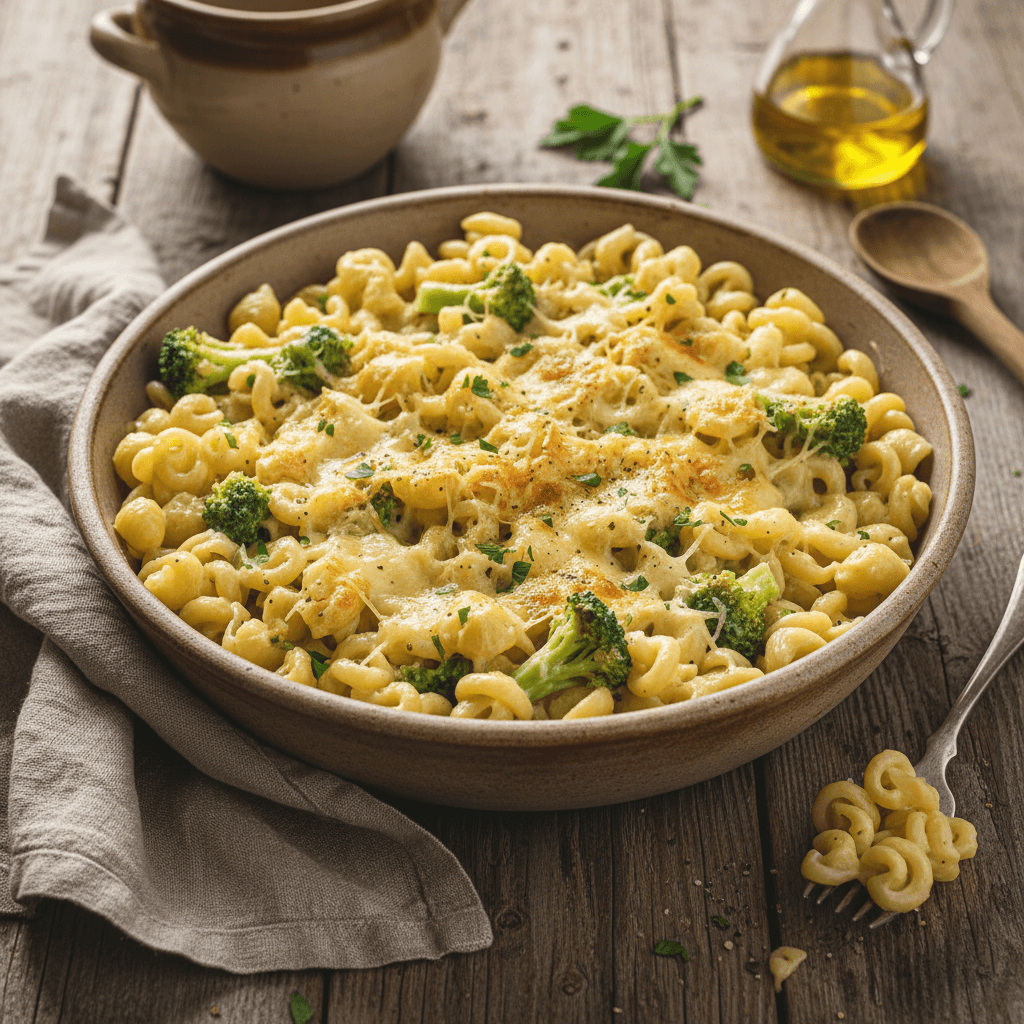 Nudeln mit Brokkoli und Gruyère