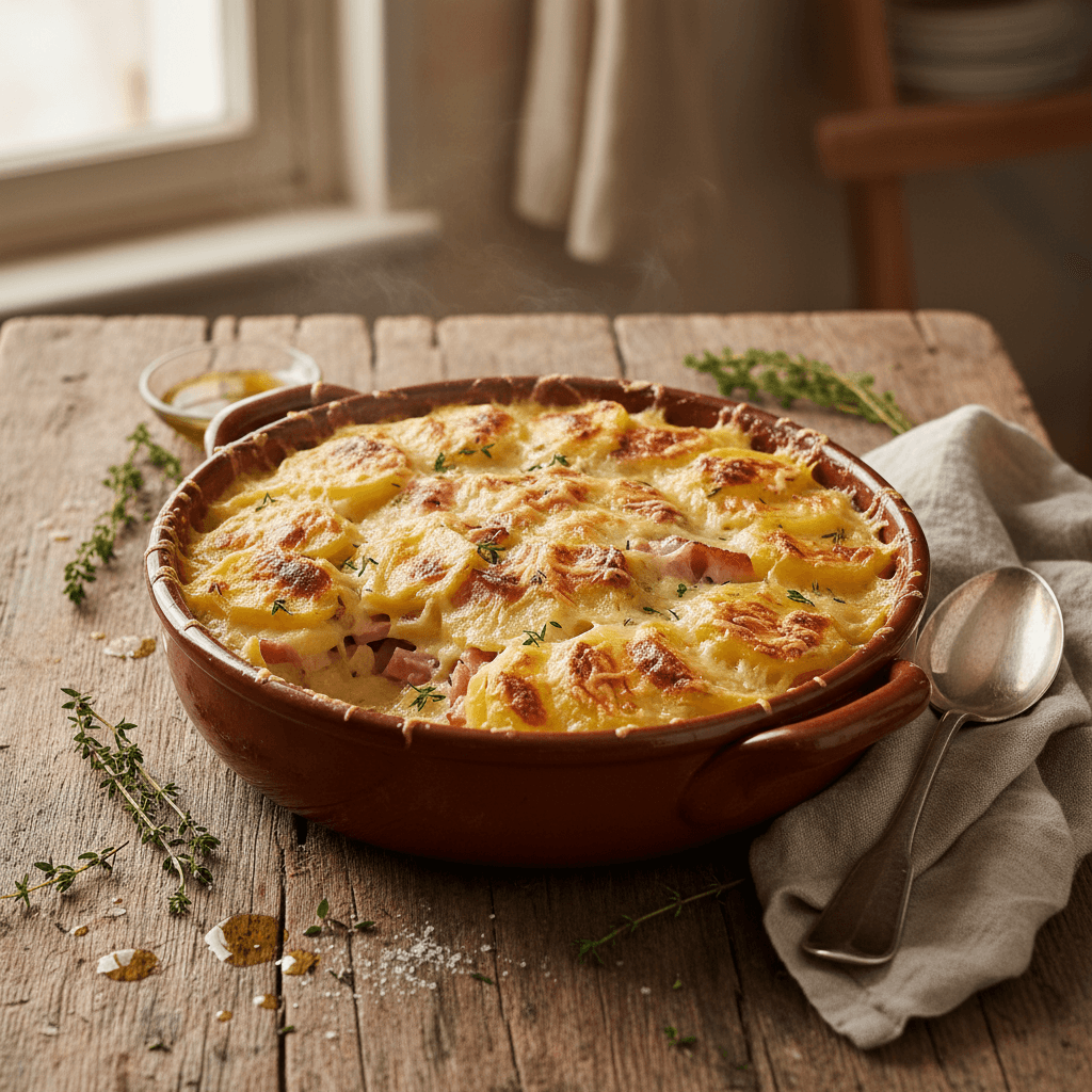 Kartoffel-Schinken-Gratin