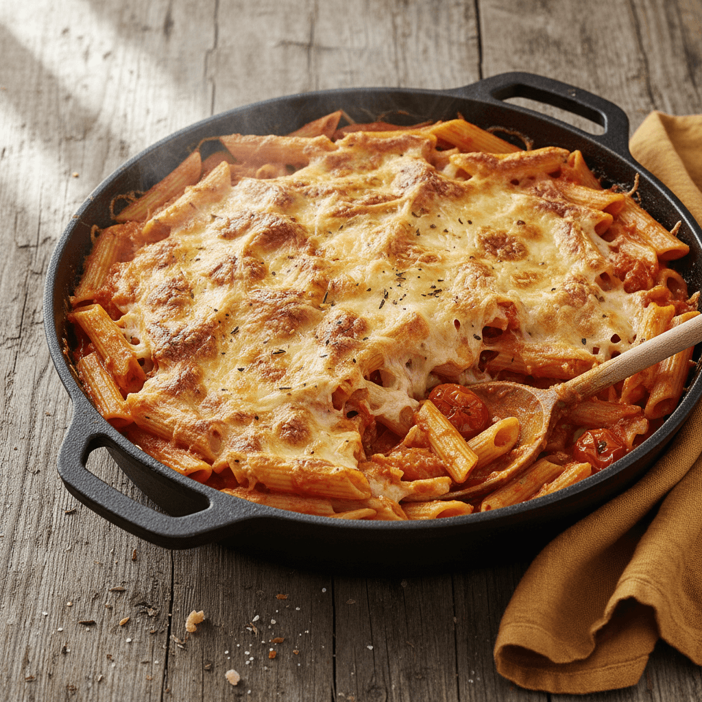 Baked Penne with Gruyere and Tomato