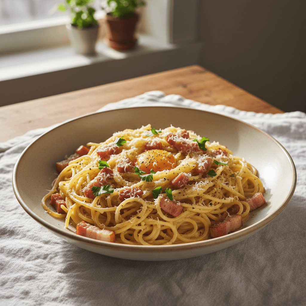 Pâtes à la Carbonara Simple