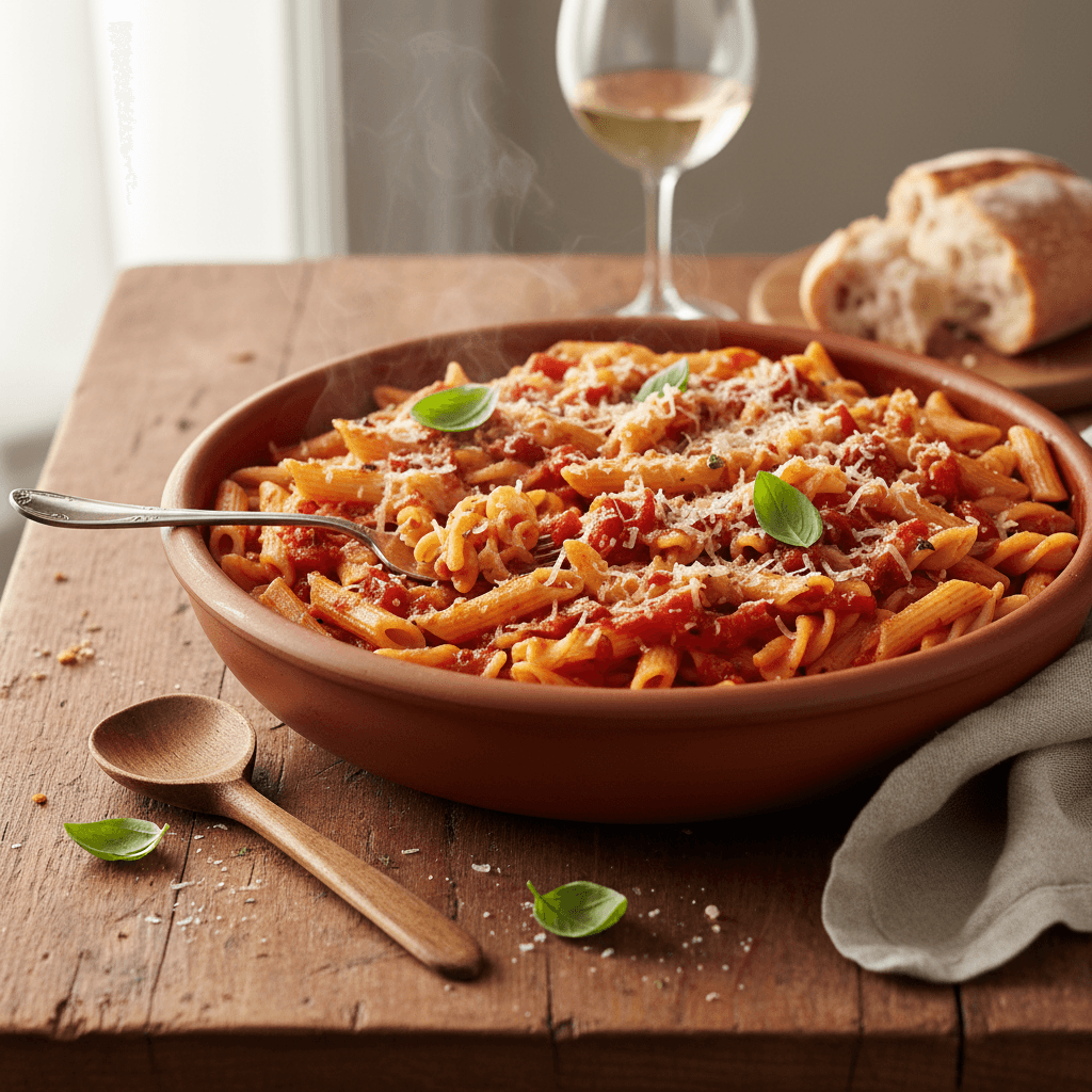 Penne à la Tomate et Comté