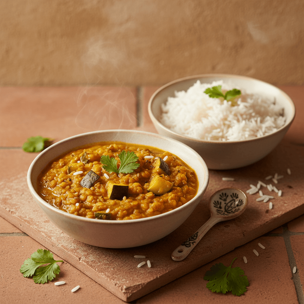 Curry de Lentilles et Courgettes