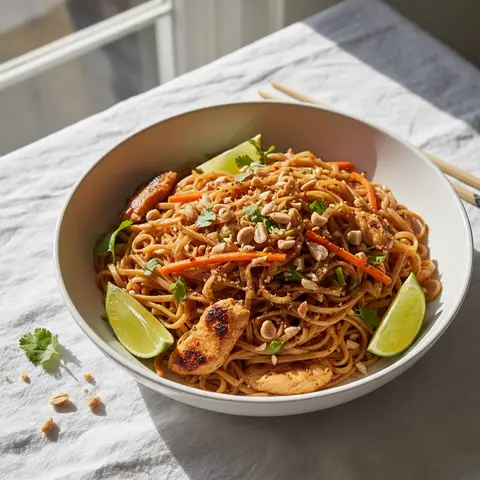 Pad Thaï maison poulet-carotte