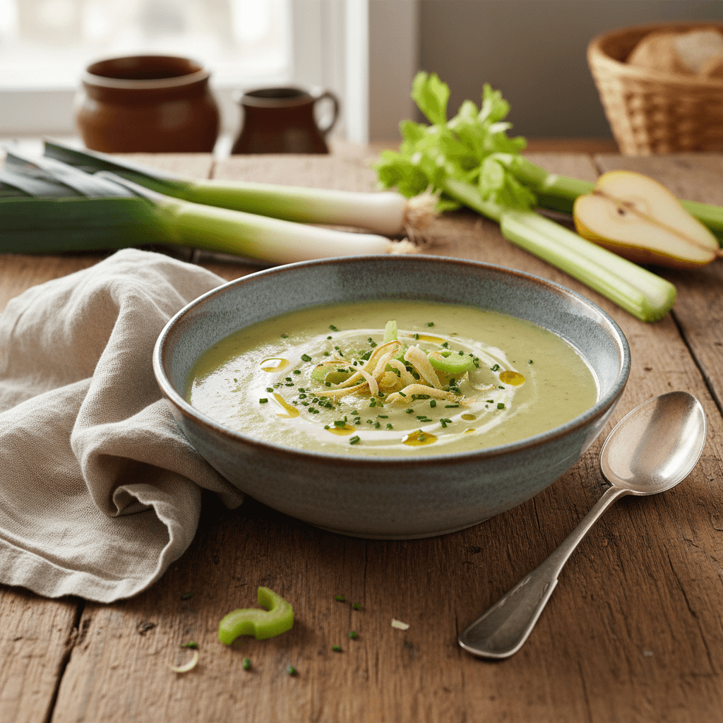 Creamy Celery and Leek Soup