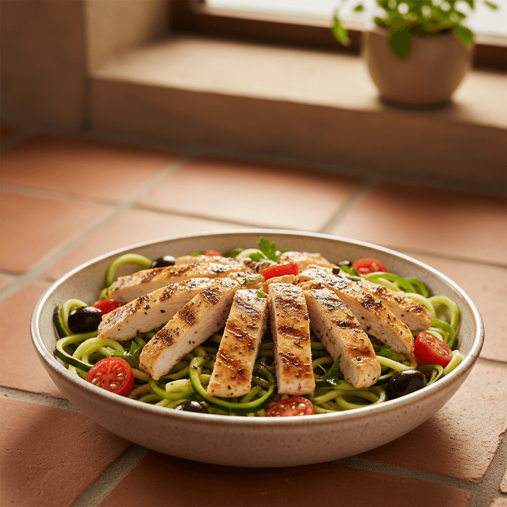 Buddha bowl méditerranéen au poulet grillé