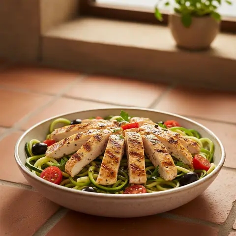 Buddha bowl méditerranéen au poulet grillé