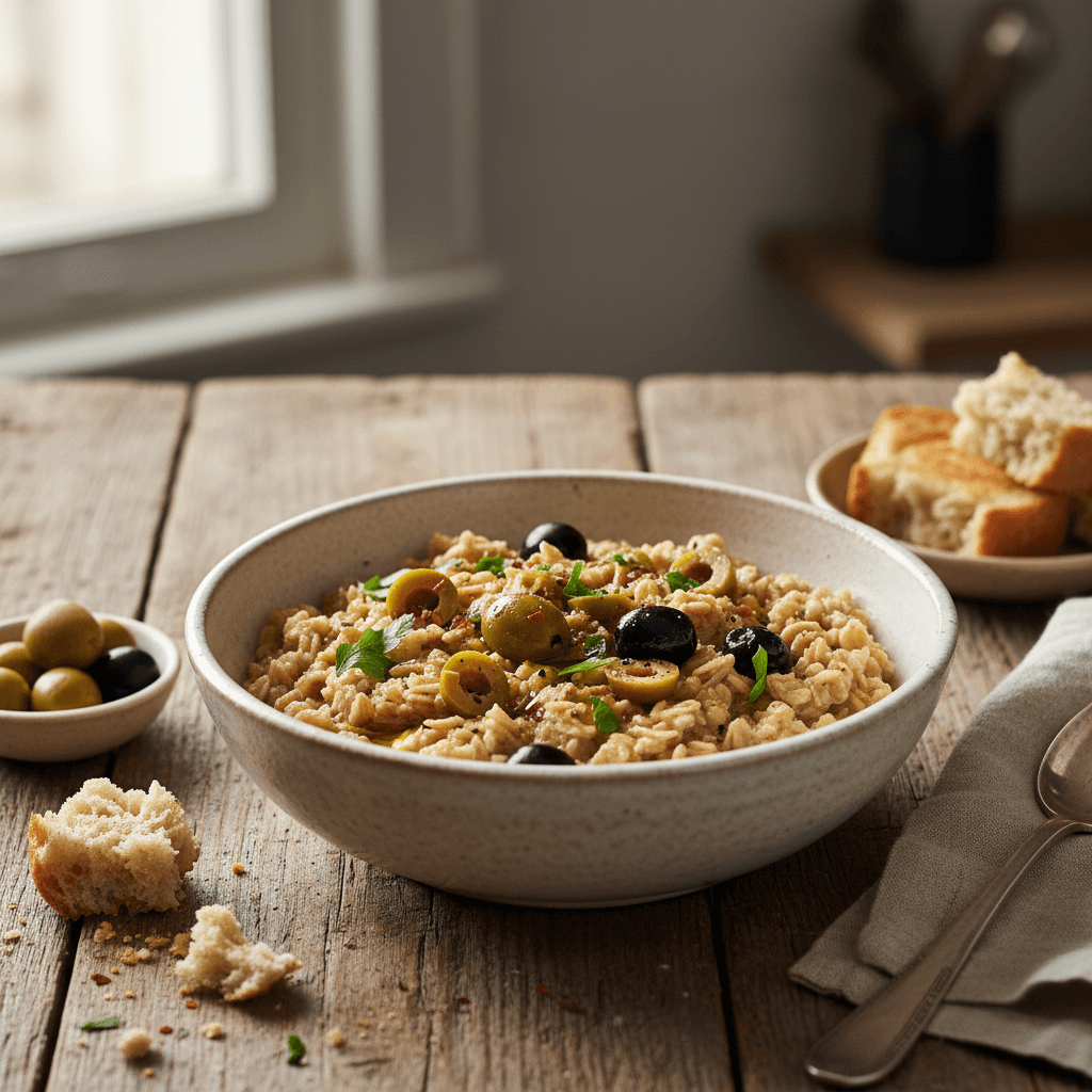 Savory Oat Porridge with Olives