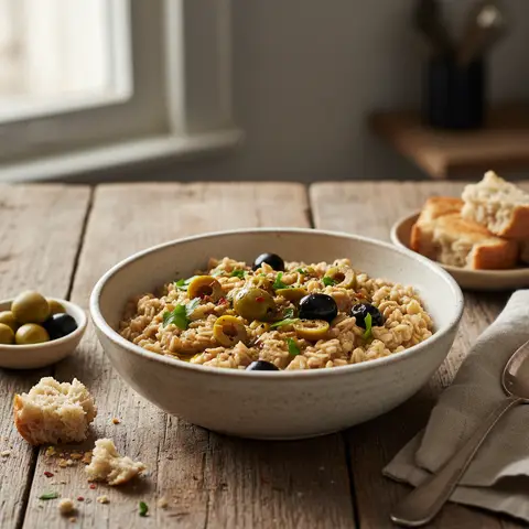 Porridge d'Avoine aux Olives (Petit-Déj Salé)