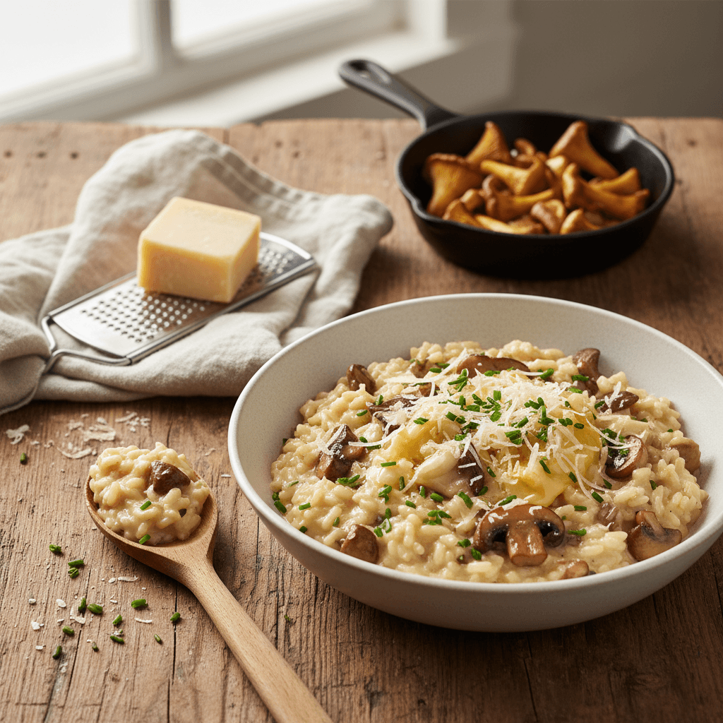 Creamy Mushroom and Gruyère Risotto