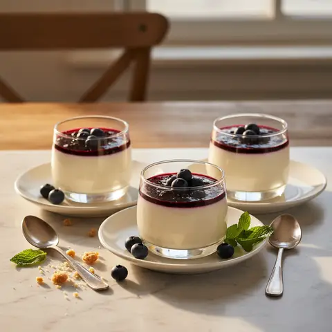 Panna Cotta aux Myrtilles