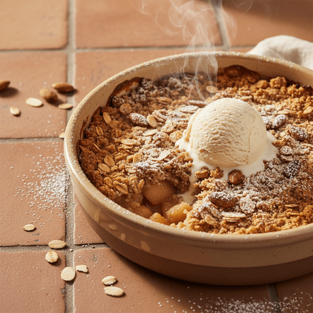 Crumble Pomme-Poire aux Amandes