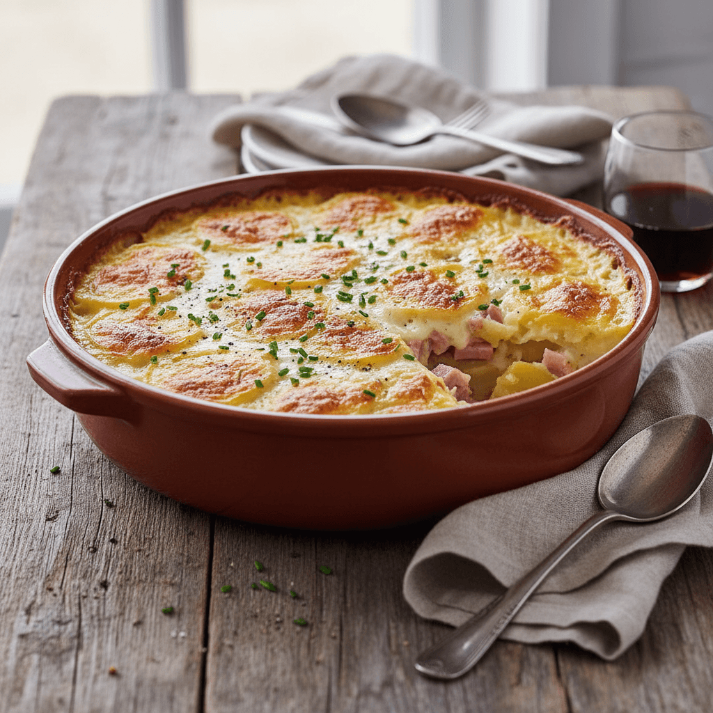 Kartoffel- und Schinkengratin