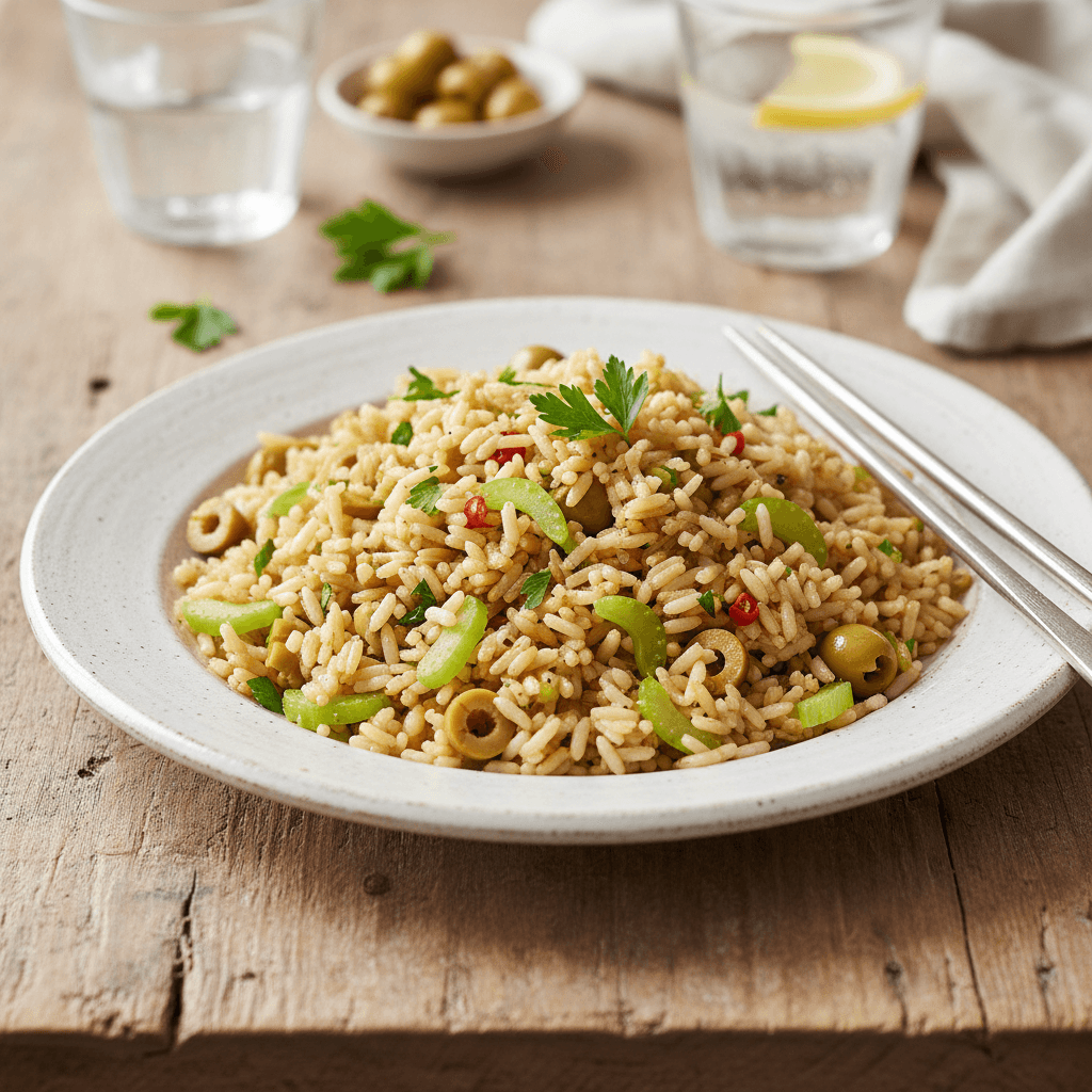 Riz Sauté aux Olives et Céleri