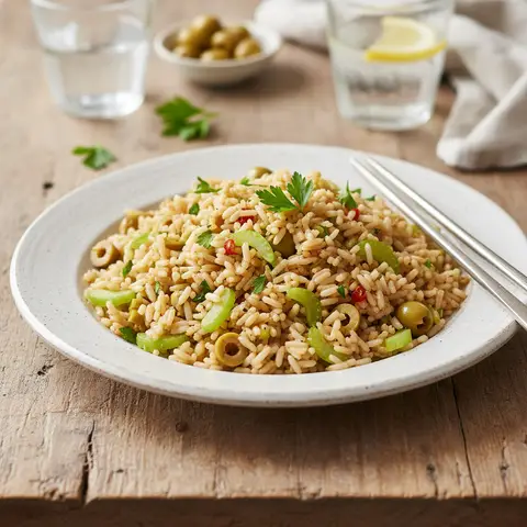 Riz Sauté aux Olives et Céleri