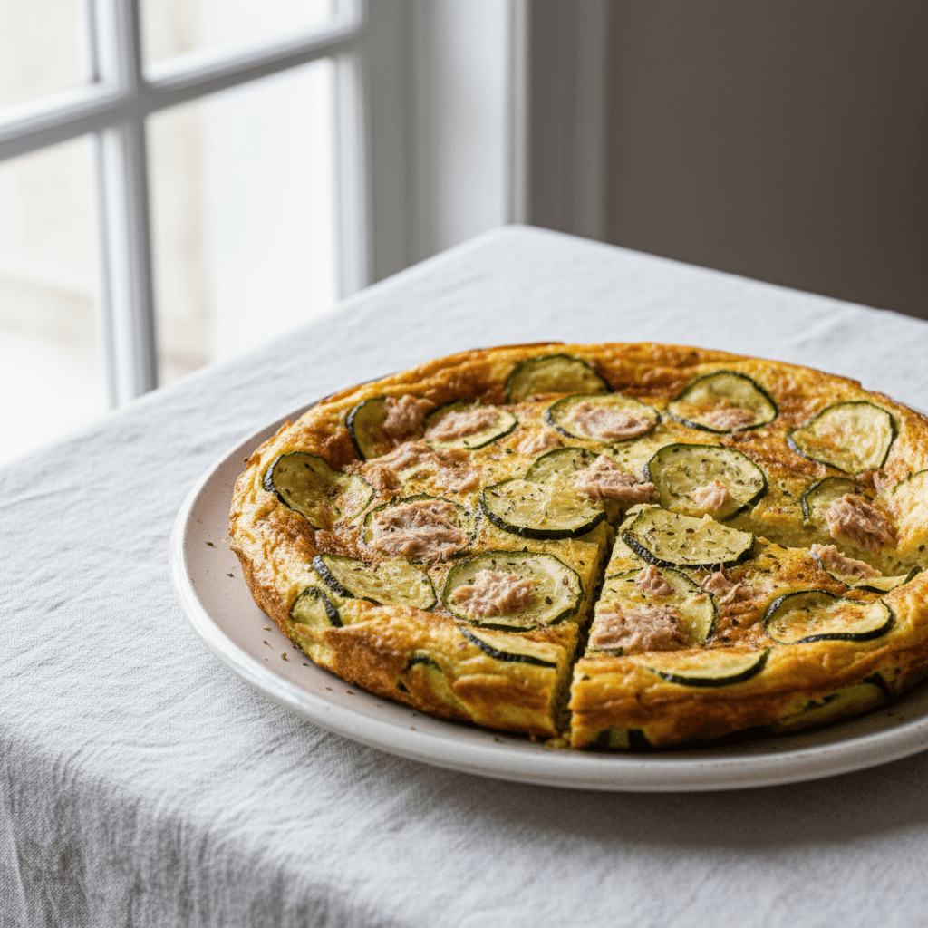 Frittata au thon et courgettes