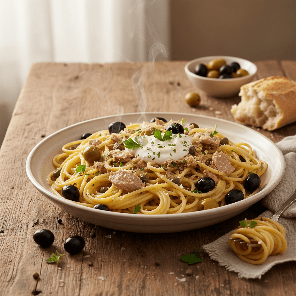 Tuna and Olive Pasta