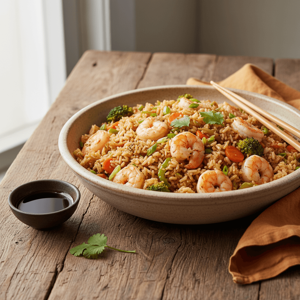 Shrimp and Vegetable Fried Rice