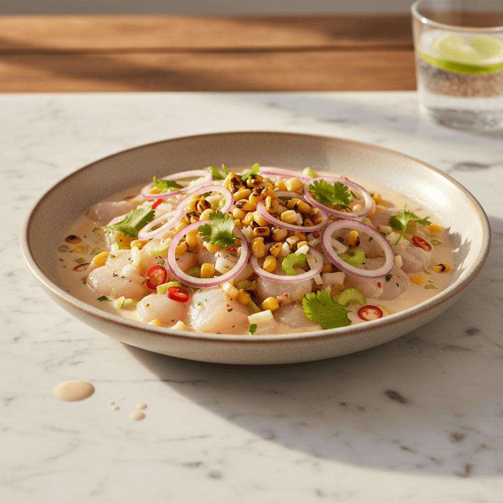 Ceviche de Saint-Jacques au lait de tigre