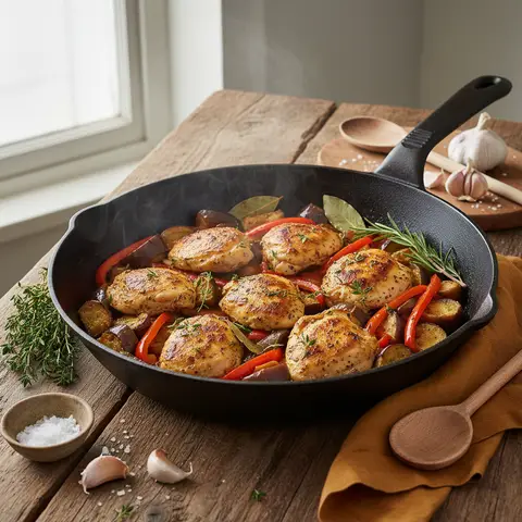 Wok de poulet à la provençale