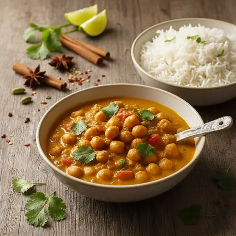 Curry de Pois Chiches au Lait de Coco